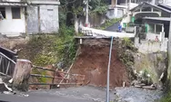 Jembatan Muarasari Bogor Ambruk Tutup Akses Warga Akibat Hujan Intensitas Tinggi 