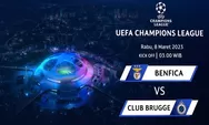Prediksi Skor Benfica vs Club Brugge Liga Champions 2023 Tanggal 8 Maret 2023 dan Rekor Pertemuan