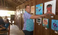 Pameran Nyrawung Yuk di Kedai Srawung Saklawase Tampilkan Lukisan Karya Anak-Anak Seniman Yogya