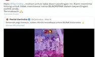 Gerindra Diminta Takedown Unggahannya di Twitter Karena Ingin Membagi Tiket Gratis untuk Konser BLACKPINK