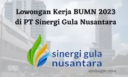Lowongan Kerja BUMN 2023 di PT Sinergi Gula Nusantara, Simak Posisi dan Persyaratannya