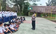 Gelar Police Goes To School, Bhabinkamtibmas Polsek Sukamakmur Polres Bogor Sosialisasikan Bahaya Kenakalan Re