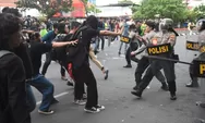 Bentrok Demo Mahasiswa di Semarang, Polisi Amankan 5 Orang