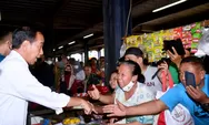 Presiden Cek Pasar Tradisional,  Kebutuhan Pokok Aman Untuk Lebaran