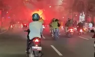 Ngawur! Nyalakan Flare dan Konvoi Gangster di Semarang Tembakan Mercon ke Pengendara Lain  