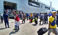 Singgah di Pelabuhan Tanjung Emas, Ratusan Pemudik Kota Semarang Secara Gratis Tumpangi Kapal Perang