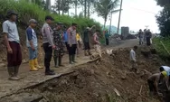 Hujan Deras Akibatkan Jalan Penghubung Desa Malasari Kecamatan Nanggung Kabupaten Bogor Terputus