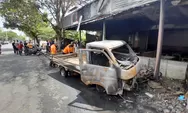 DUARRR! Pick Up Terbakar dan Tabrak 2 Motor di Jalan Soekarno-Hatta Semarang, Sopir Luka-luka