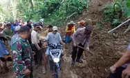Warga dan TNI-Polri Bersihkan Material Longsor di Kaliputih dengan Alat Manual