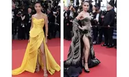 Wow! Cinta Laura dan Putri Marino Tampil Galmour dan Elegan di Red Carpet Cannes, Prancis