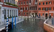 Air di Kanal Venesia Italia Berubah Menjadi Warna Hijau