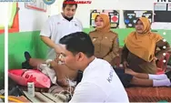 Wabup Labuhanbatu Tinjau pelaksanaan Pemeriksaan Jantung Di SMPN 1 Rantau Selatan