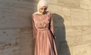 Model Baju Gamis Polos Modern Terbaru, Bikin Outfit Nampak Anggun