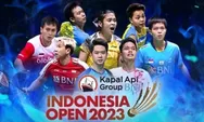 Sedang berlangsung!Live streaming Indonesia Open 2023 lengkap dengan drawing round 16, ada 13 wakil berlaga   