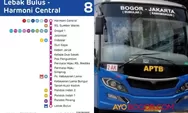 Rute Jalan Bus Transjakarta Lebak Bulus hingga Bogor Halte Pasar Baru Koridor 8