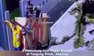 Ngeri! 2 Pemulung ini curi pagar rumah warga saat siang bolong di Tanjung Priok Jakarta, dan terekam CCTV