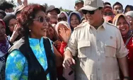 Kedekatan Prabowo Subianto dan Susi Pudjiastuti Lepas Ratusan Ekor Anak Penyu di Pantai Barat Pangandaran