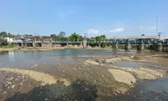 Foto-foto Bendung Katulampa Kering, Tinggi Air Sentuh 0 Centimeter