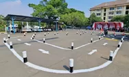  Jauh lebih mudah! Kini lintasan ujian SI motor berubah dari lintasan zig zag angka 8 menjadi sederhana