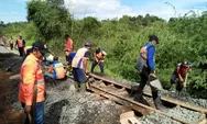 Perbaikan, Jalur Kereta Api Lintas Bogor-Sukabumi Masih Terputus