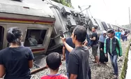 KRL Lintas Bogor-Jakarta Terguling di Bogor