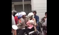 Polisi Tolong Ibu dan Bayi Terjebak Rusuh Ojol Vs DC di Babarsari Viral