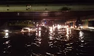 Genangan Air di Bawah Jembatan Tol Kaligawe, Sejumlah Kendaraan Mogok