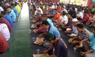 Warga Binaan Rutan Batang Makan Bersama Daging Kurban