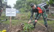 Dandim 1015 Sampit Tanam Pohon Durian Musang King Untuk Tingkatkan Perekonomian Masyarakat Di Lokasi TMMD