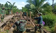 TMMD ke 109, TNI dan Warga bahu-membahu Bangun Jalan Darurat