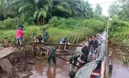 TNI dan Masyarakat Tidak Mengenal Lelah Dalam Pembangunan Jembatan