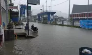Ruas Jalan Pelabuhan Ajibata Berubah Bak "Kolam Ikan"