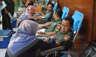 PERINGATI HARI JUANG TNI AD Prajurit Korem Pamungkas Donor Darah