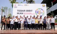 Dukung G20, Brantas Abipraya Tabur 100 Ribu Bibit Ikan di Danau TMII