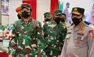 Panglima TNI Bersama Kapolri  Tinjau Vaksinasi 2.000 Prajurit TNI dan Anggota Polri di Palembang