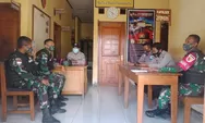 Tingkatkan Sinergitas, Satgas Yonif 512 Kunjungi Polsek Waris, Keerom Papua