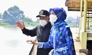 Wakil Ketua DPRD Jabar Ineu Purwadewi Sundari beserta Komisi IV DPRD Jabar saat melakukan kunjungan lapangan di lokasi Revitalisasi Situ Ciburuy