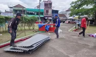 Angin Kencang Terjang Lokasi Pedagang di Alun-alun Banjarsari Ciamis