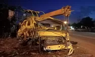 Diduga Supir Mengantuk, Truk Trado Tabrak Pohon Pinggir Jalan dan Lindas Honda Beat