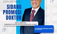 Ketua PWNU Sumut H Marahalim Harahap Akan Hadapi Ujian Promosi Doktor
