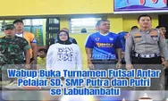 Turnamen Futsal Antar Pelajar SD Dan SMP Se - Labuhanbatu Dibuka