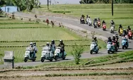 Rayakan Hari Batik Nasional, Pecinta Vespa Riding Serentak di Sejumlah Kota