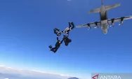 Prajurit Kostrad Pecahkan Rekor dalam Kejurnas Kasau Cup Terjun Payung Free Fall 2023