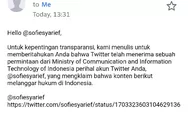 Pengguna Twitter X unggah cuitan berita, dapat surat cinta oleh Kemkominfo melalui Twitter X