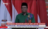 Mahfud MD  Niatnya menjadi Cawapres Bersama Ganjar Pranowo untuk Merealisasikan Visi Indonesia Emas 2045