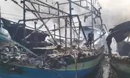 Pastikan Sudah Padam, Satgas Cek berasal dari Dekat Bangkai Kapal Kebakaran di Tegal