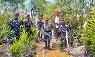 Jaga Kedaulatan wilayah Indonesia, Satgas Marinir Ambalat XXVIII Konsisten Patroli Patok Perbatasan 
