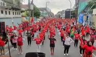 Lautan Warga PDI Perjuangan Senam Bersama Teriakkan 'Ganjar', Eko Suwanto: Wujud Kompak
