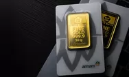 Harga Emas Antam Anjlok Tajam Akhir Pekan, Turun Rp260 Ribu per Gram