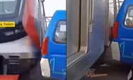 Detik-Detik Angkot Nyaris Tersambar KRL di Jembatan Besi Tambora, Warga Panik